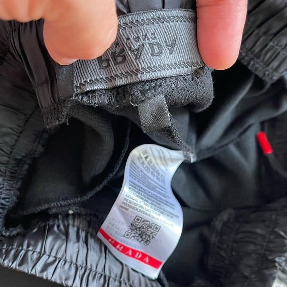 EUC Men Size Small Prada Drawstring Cotton Cargo Pants With Logo Plaque In Black - Picture 7 of 13